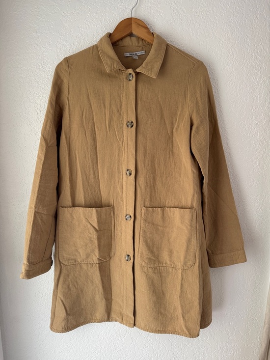 Zara Jackets & Blazers - Zara Camel Button-Front Chore Jacket 100% Cotton